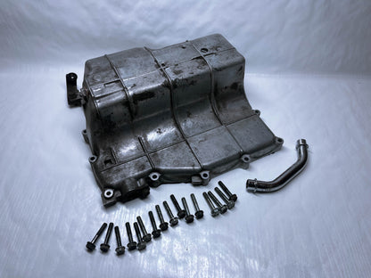 Honda CBR1100XX Super Blackbird Motor Engine Oil Pan Sump Plate OEM Used Damaged 2004