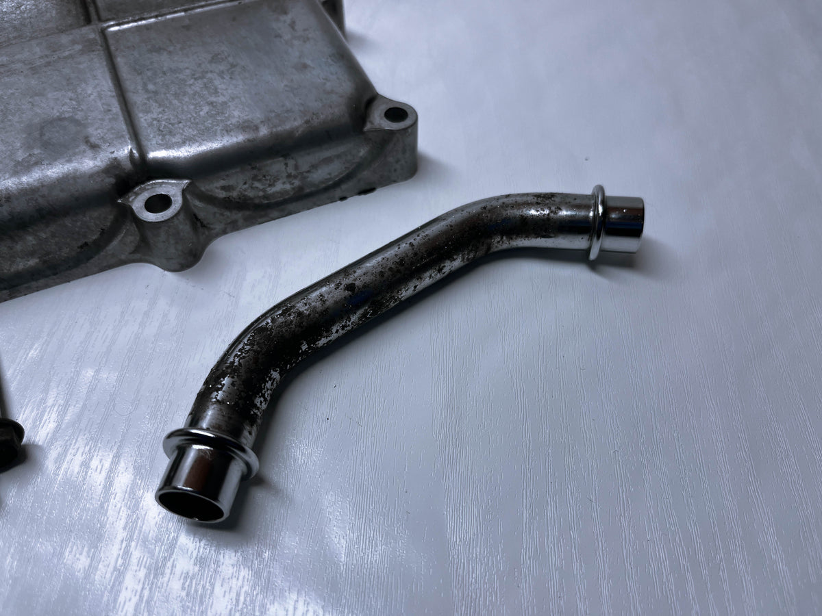 Honda CBR1100XX Super Blackbird Motor Engine Oil Pan Sump Plate OEM Used Damaged 2004
